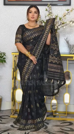 Half Silk Screen Print Saree With Blause PCS নতুন আপডেট