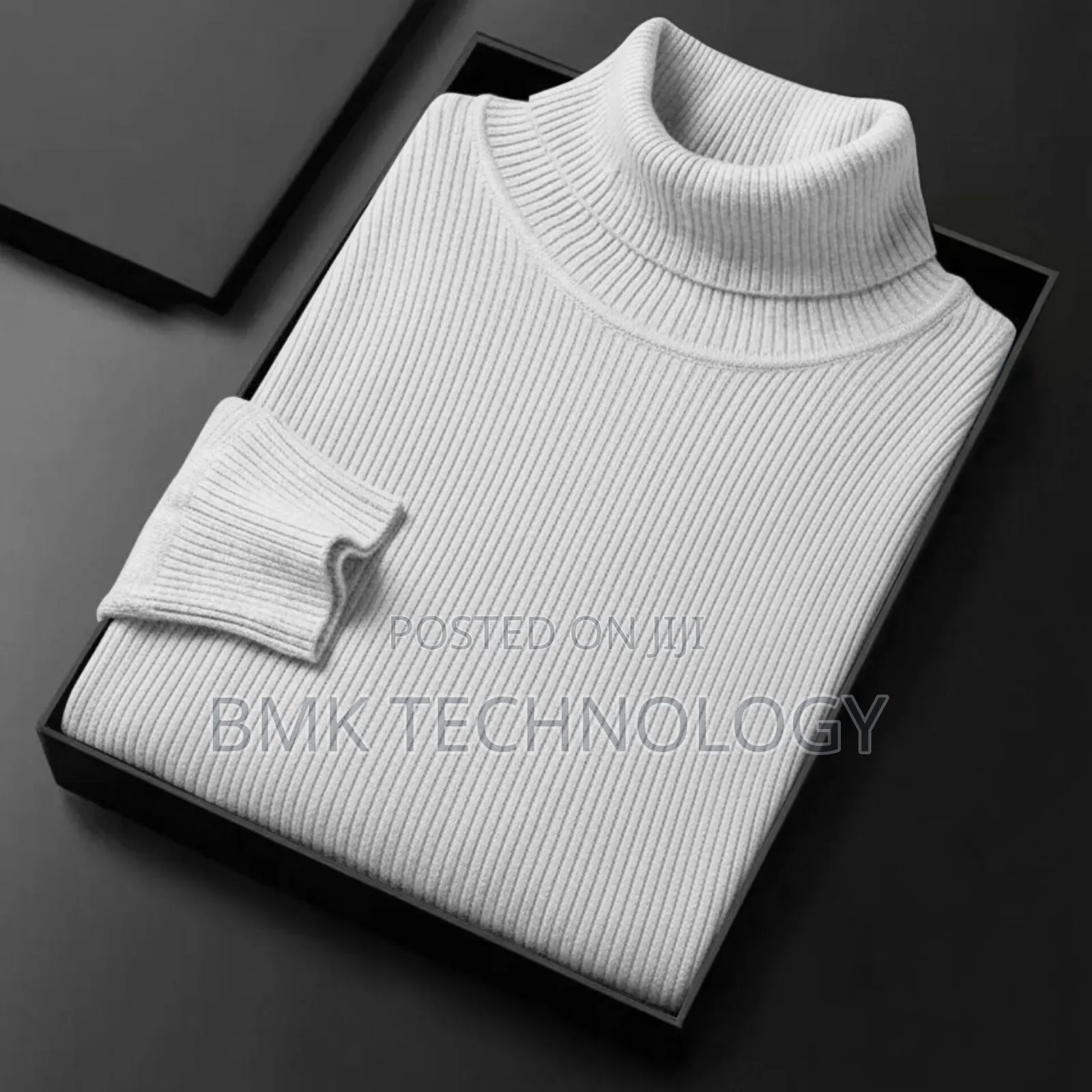Premium Ribbed Turtleneck Sweater – Grey | Winter Collection