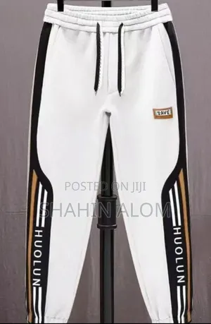 Black Cargo Stripe Sweatpants Joggers