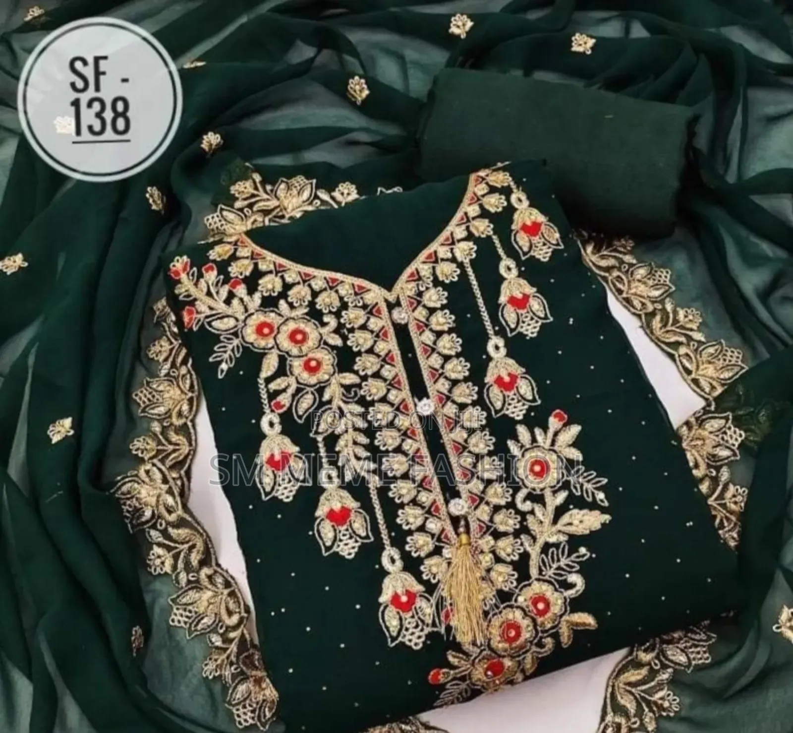 Embroidery Georgette Three Piece