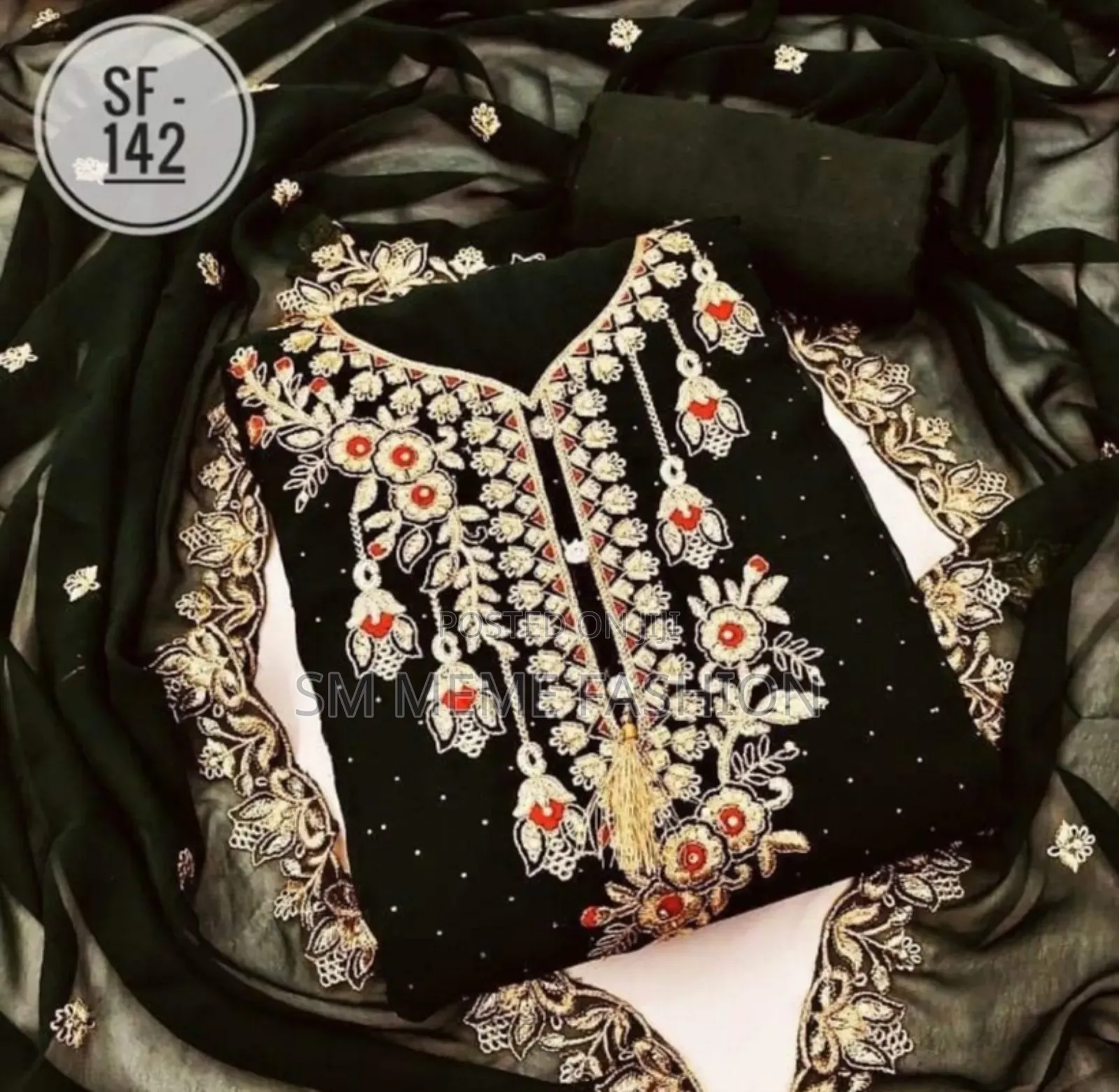 Embroidery Georgette Three Piece