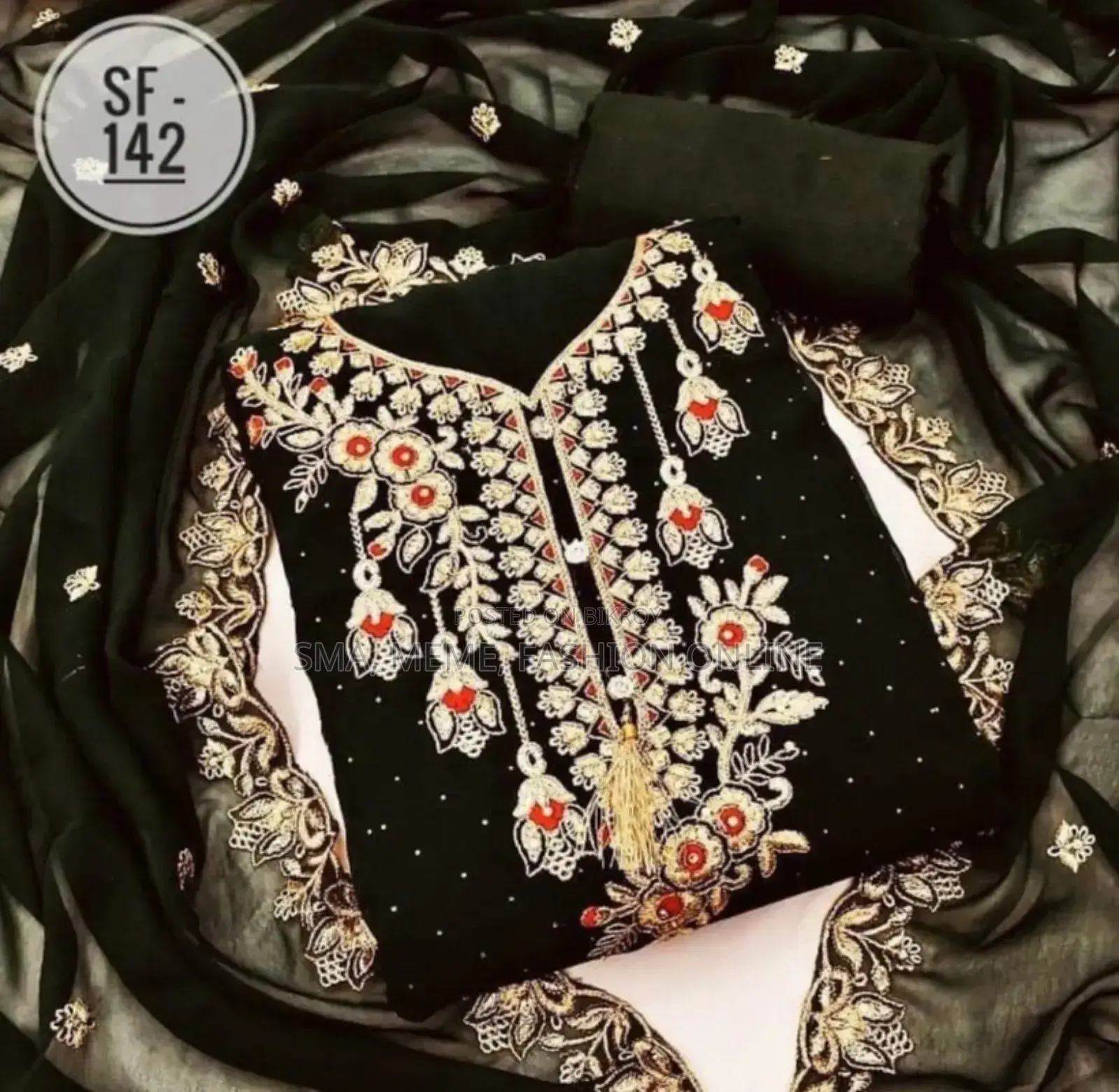 Embroidery Georgette Three Piece