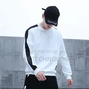 স্টাইলিশ মেনস সাইড-স্ট্রাইপ পুলওভার | ক্যাজুয়াল ফুল স্লিভ সোয়েটশার্ট