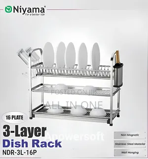 Photo - Niyama 3 Layer16 Plate Dish Rack NDR-3lb-16p