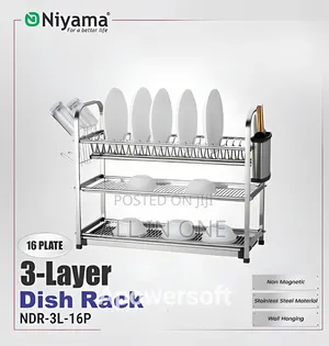 Niyama 3 Layer16 Plate Dish Rack NDR-3lb-16p