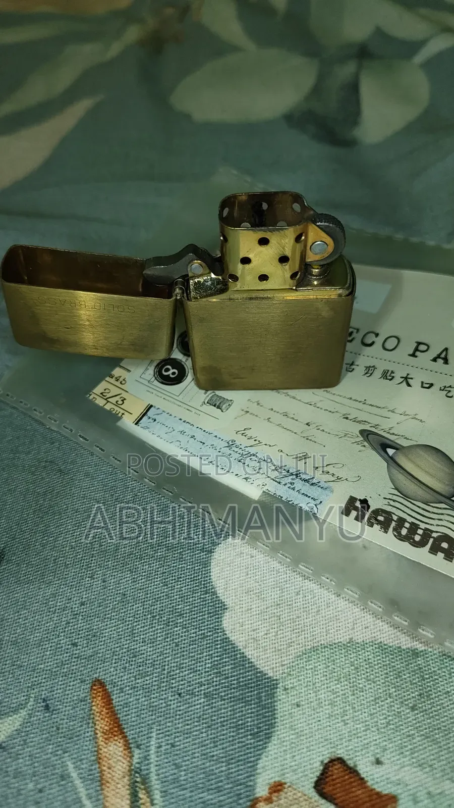 Zippo Solid Brass Polished Lighter