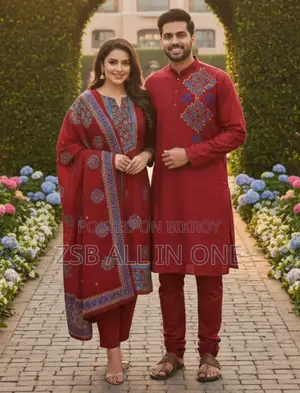 পাঞ্জাবি থ্রি পিস কাপল সেট নতুন আপডেট কালেকশন