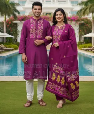 পাঞ্জাবি থ্রি পিস কাপল সেট নতুন আপডেট কালেকশন