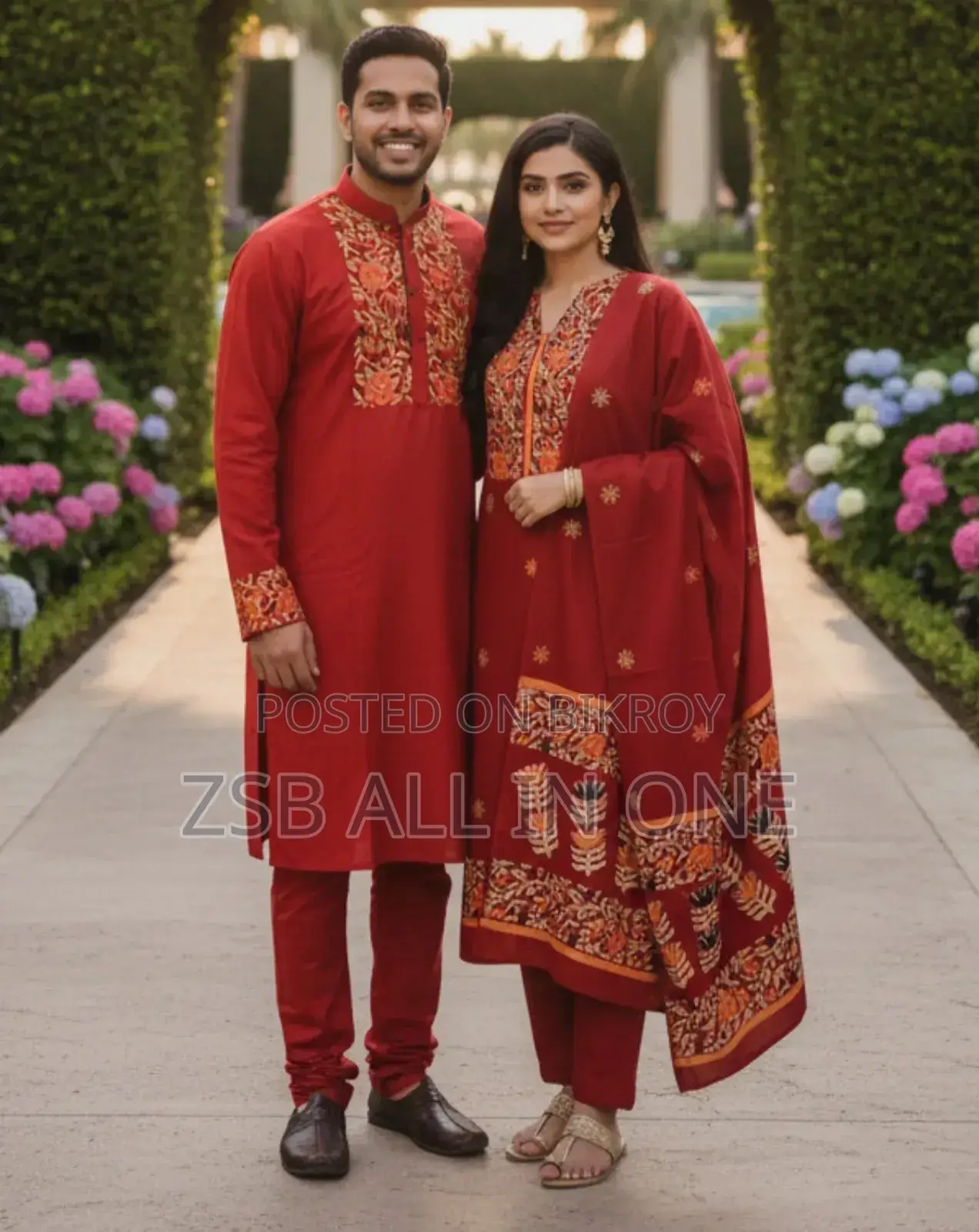 পাঞ্জাবি থ্রি পিস কাপল সেট নতুন আপডেট কালেকশন