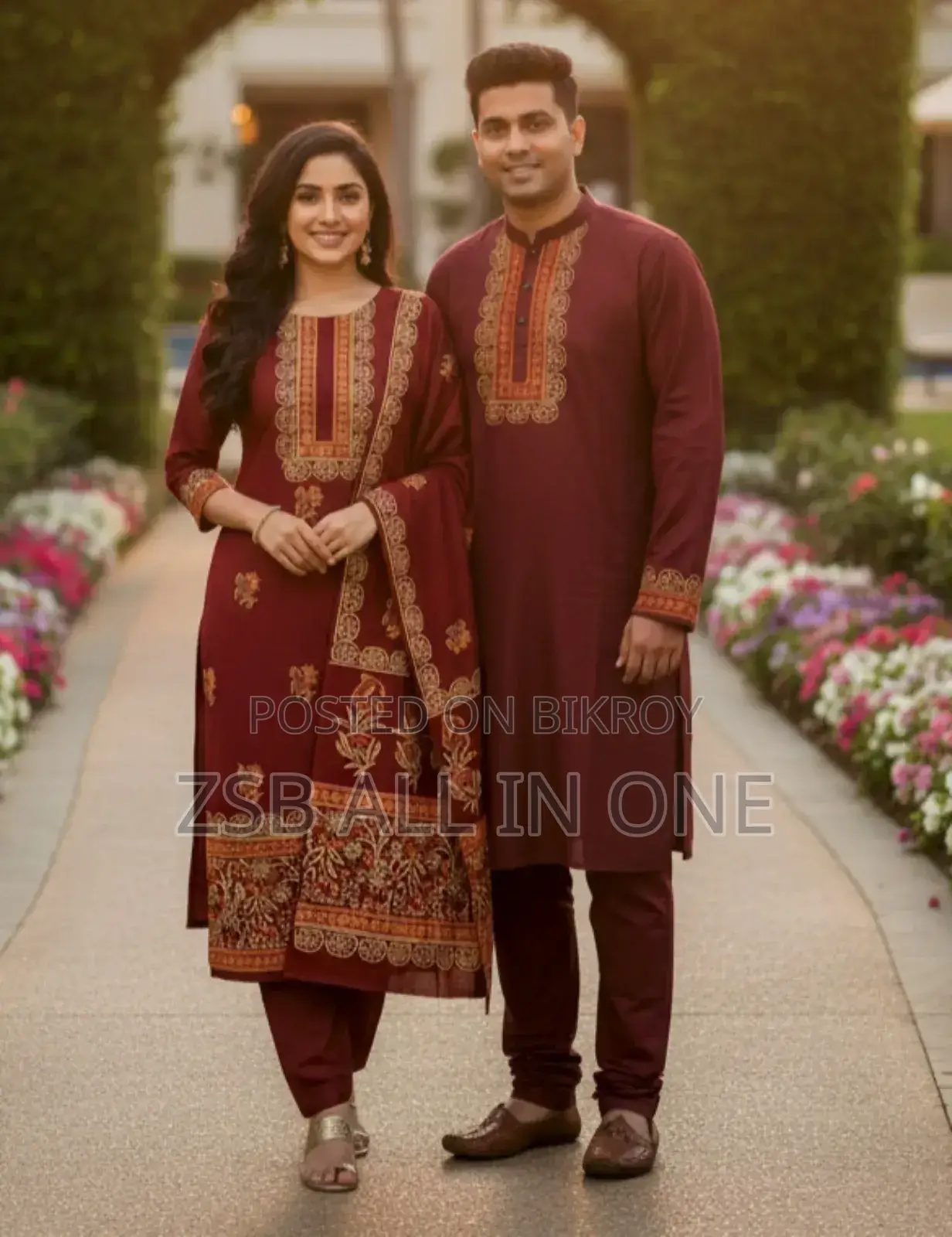 পাঞ্জাবি থ্রি পিস কাপল সেট নতুন আপডেট কালেকশন