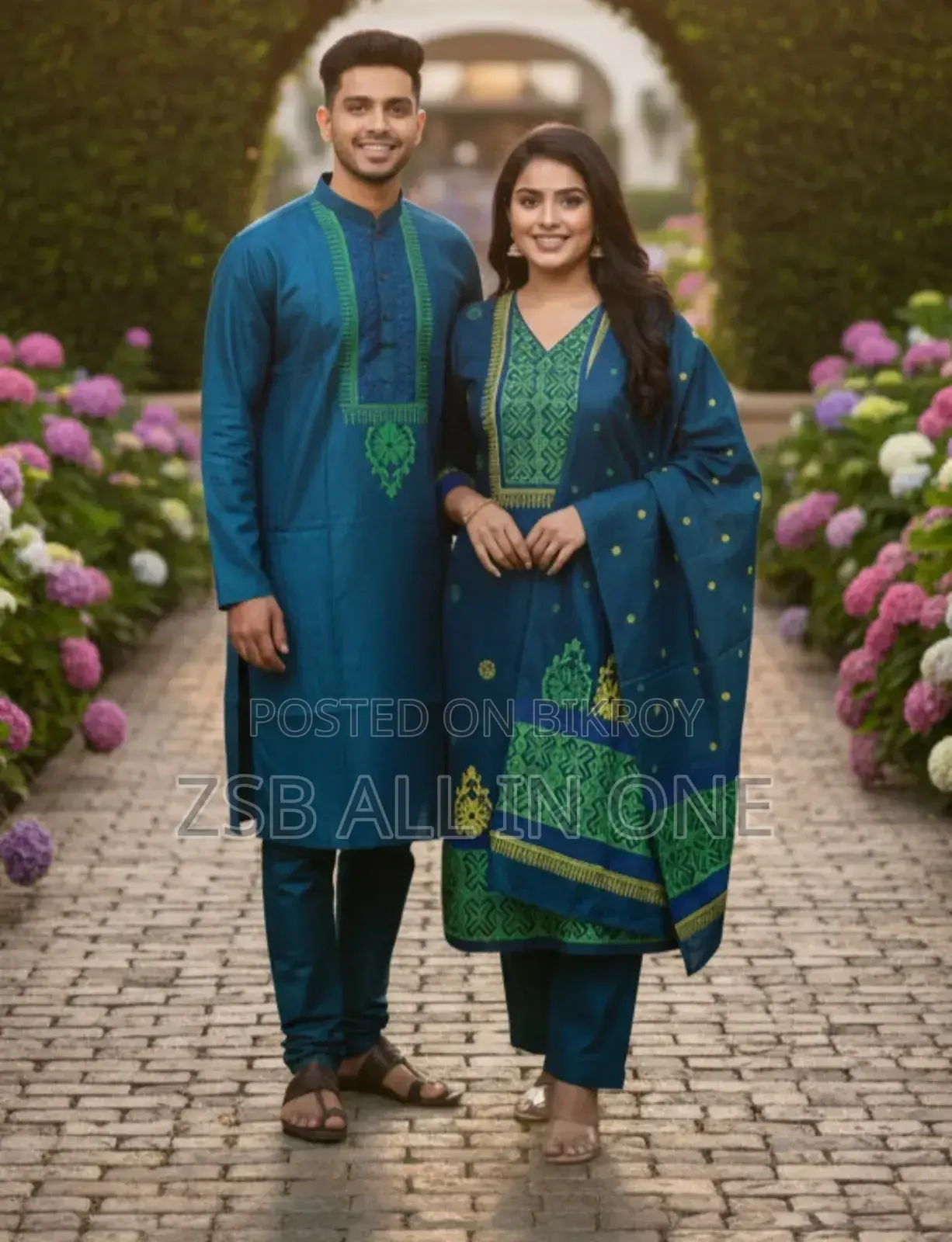 পাঞ্জাবি থ্রি পিস কাপল সেট নতুন আপডেট কালেকশন