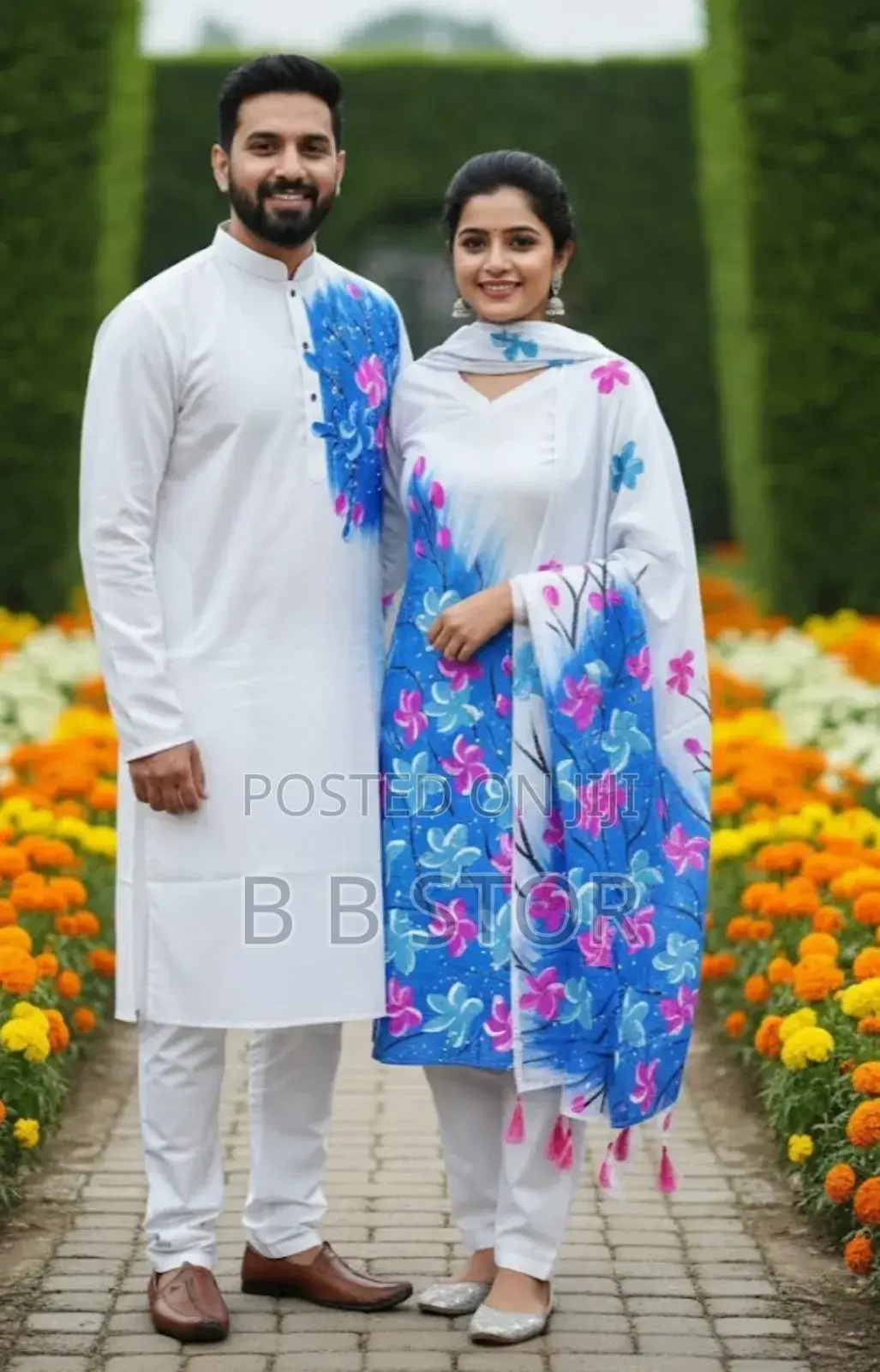 Panjabi Three Piece Couple Set স্টাইলের মিল যখন চোখে পড়ে,