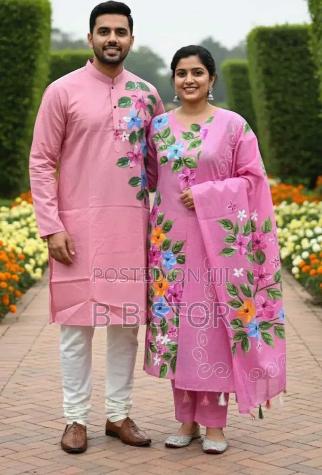 Panjabi Three Piece Couple Set স্টাইলের মিল যখন চোখে পড়ে,