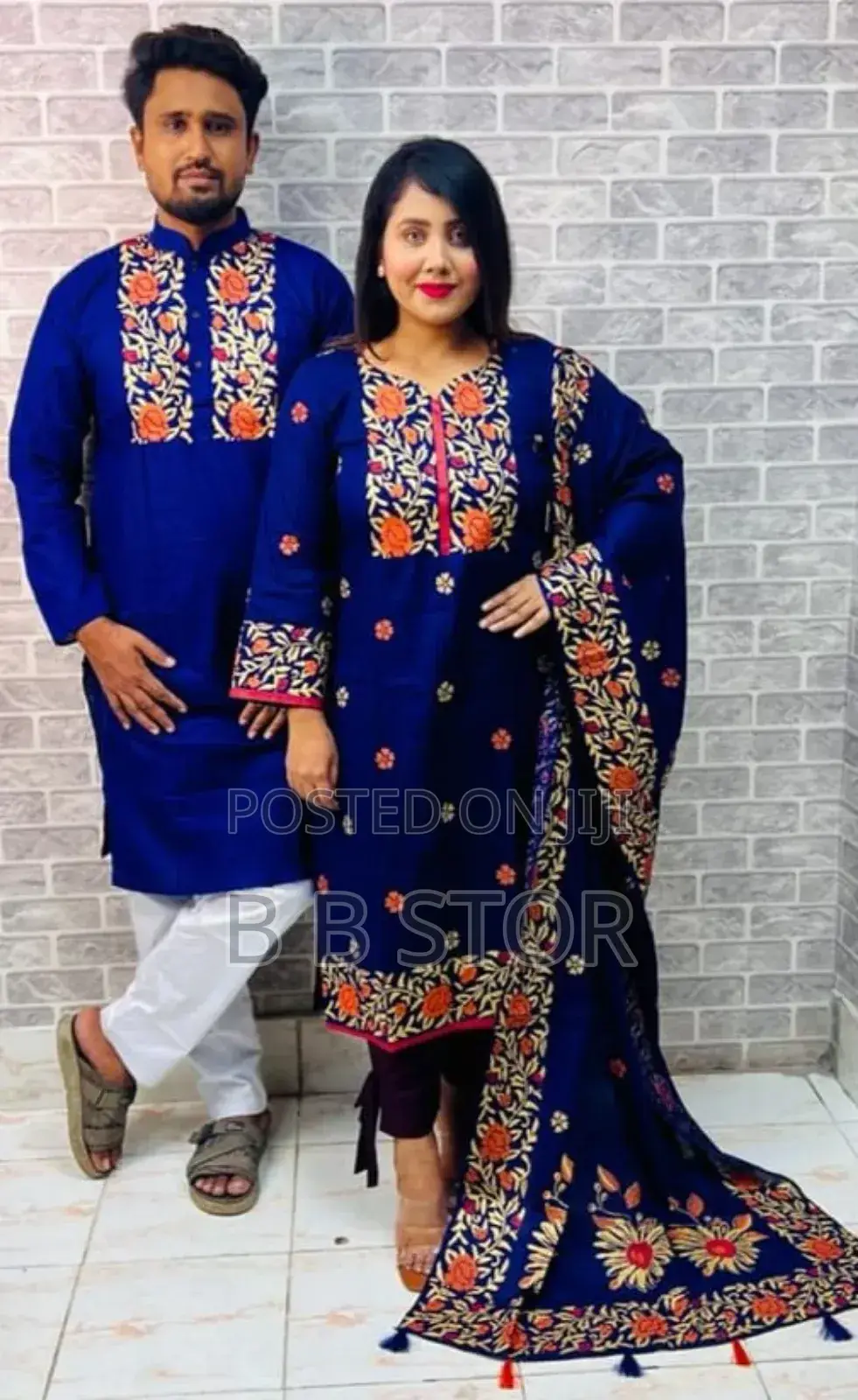Panjabi Three Piece Couple Set স্টাইলের মিল যখন চোখে পড়ে,