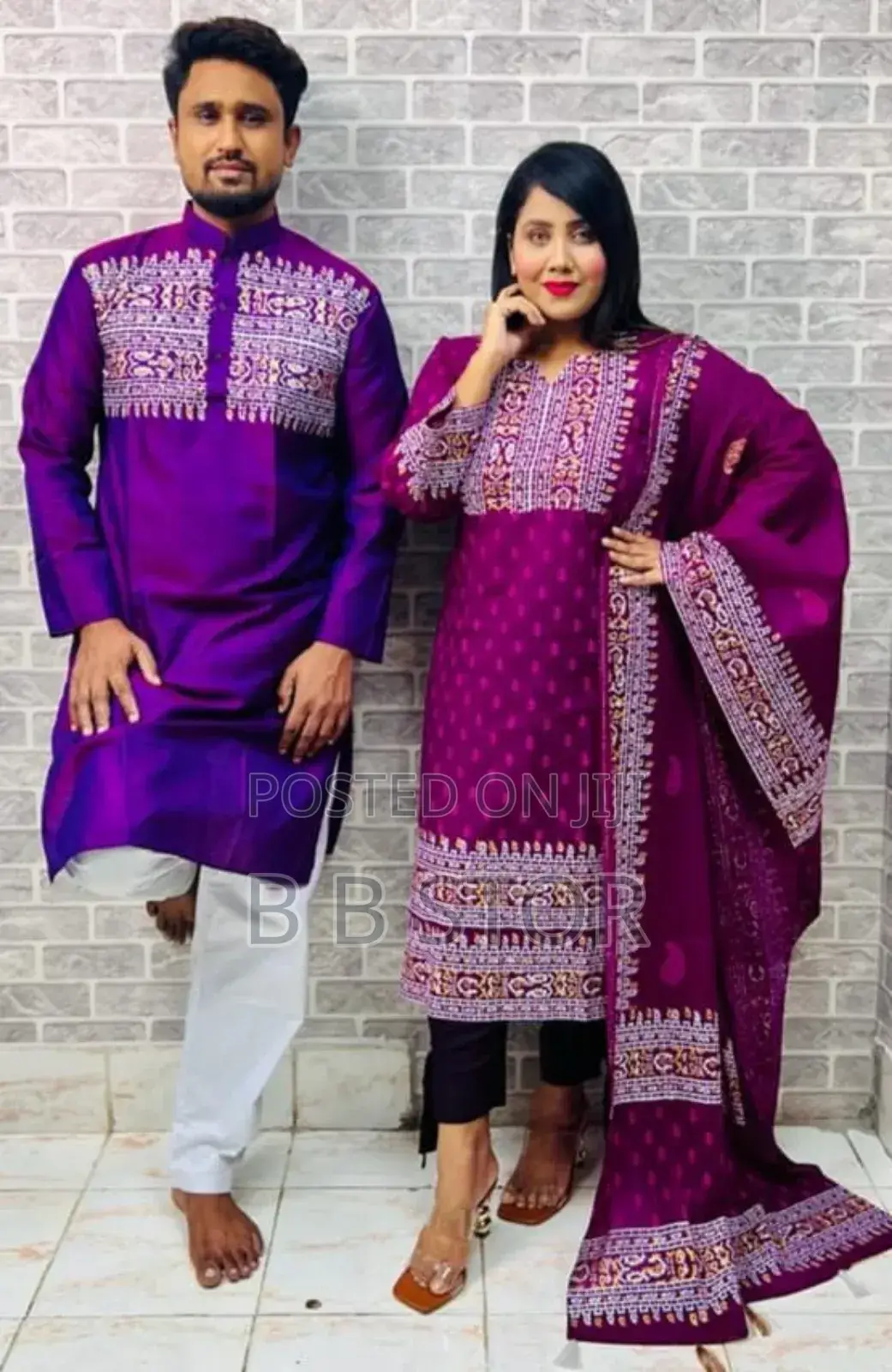 Panjabi Three Piece Couple Set স্টাইলের মিল যখন চোখে পড়ে,