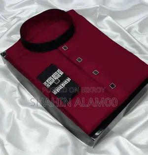 স্টাইলিশ হ্যারিংবোন কটন পাঞ্জাবি