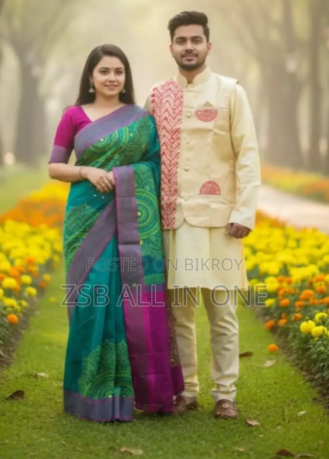 শাড়ি পাঞ্জাবি কাপল উইথ কটি নতুন আপডেট