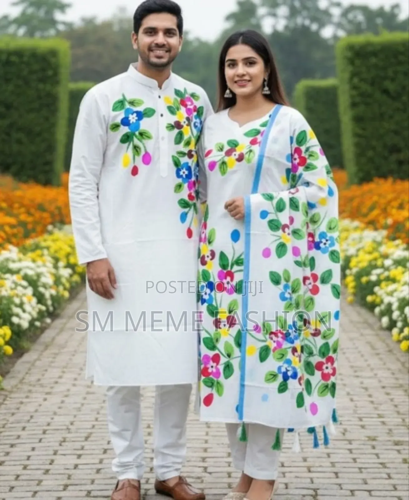 Jugolbondi Panjabi-Three Piece Couple Set
