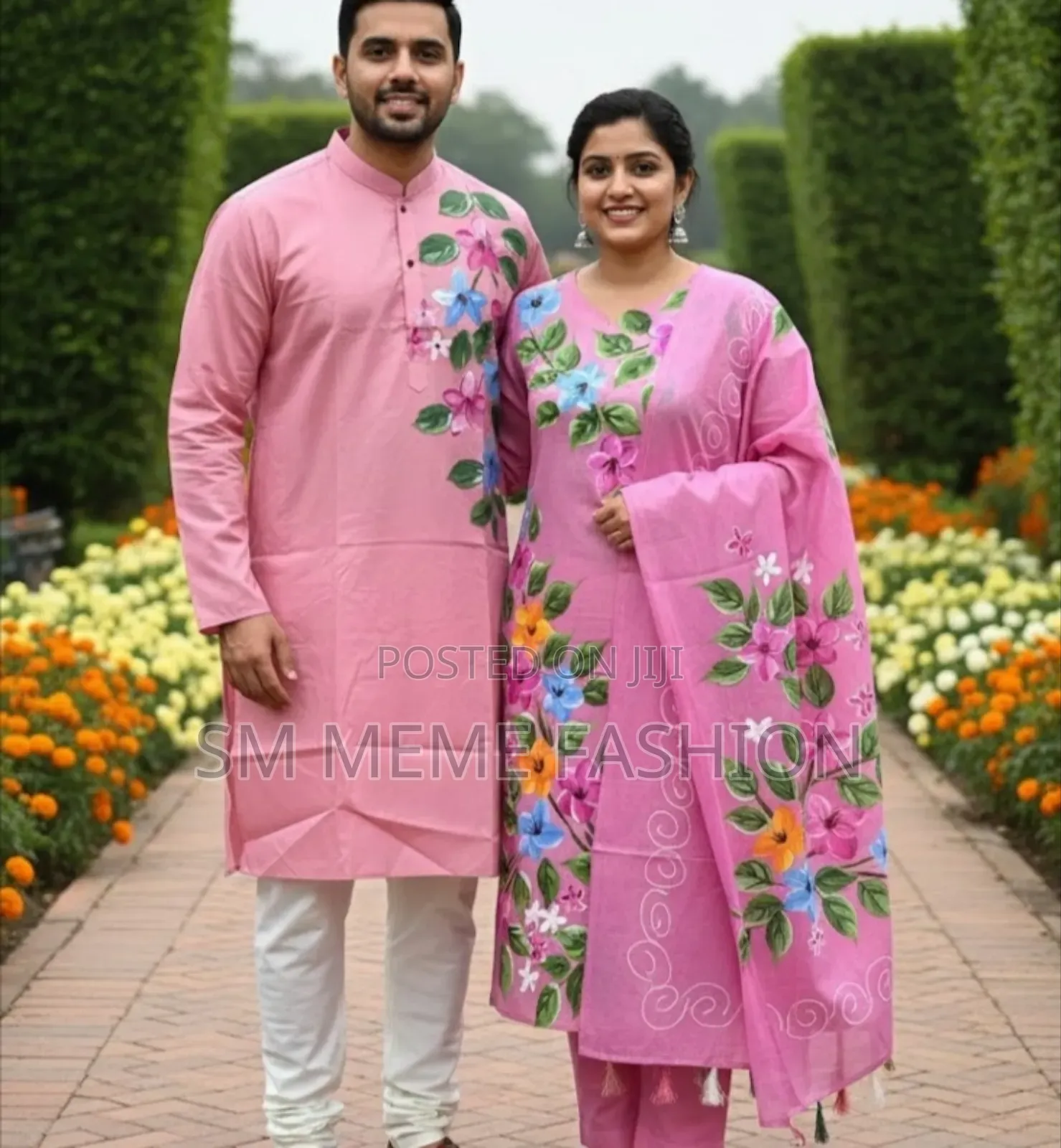 Jugolbondi Panjabi-Three Piece Couple Set