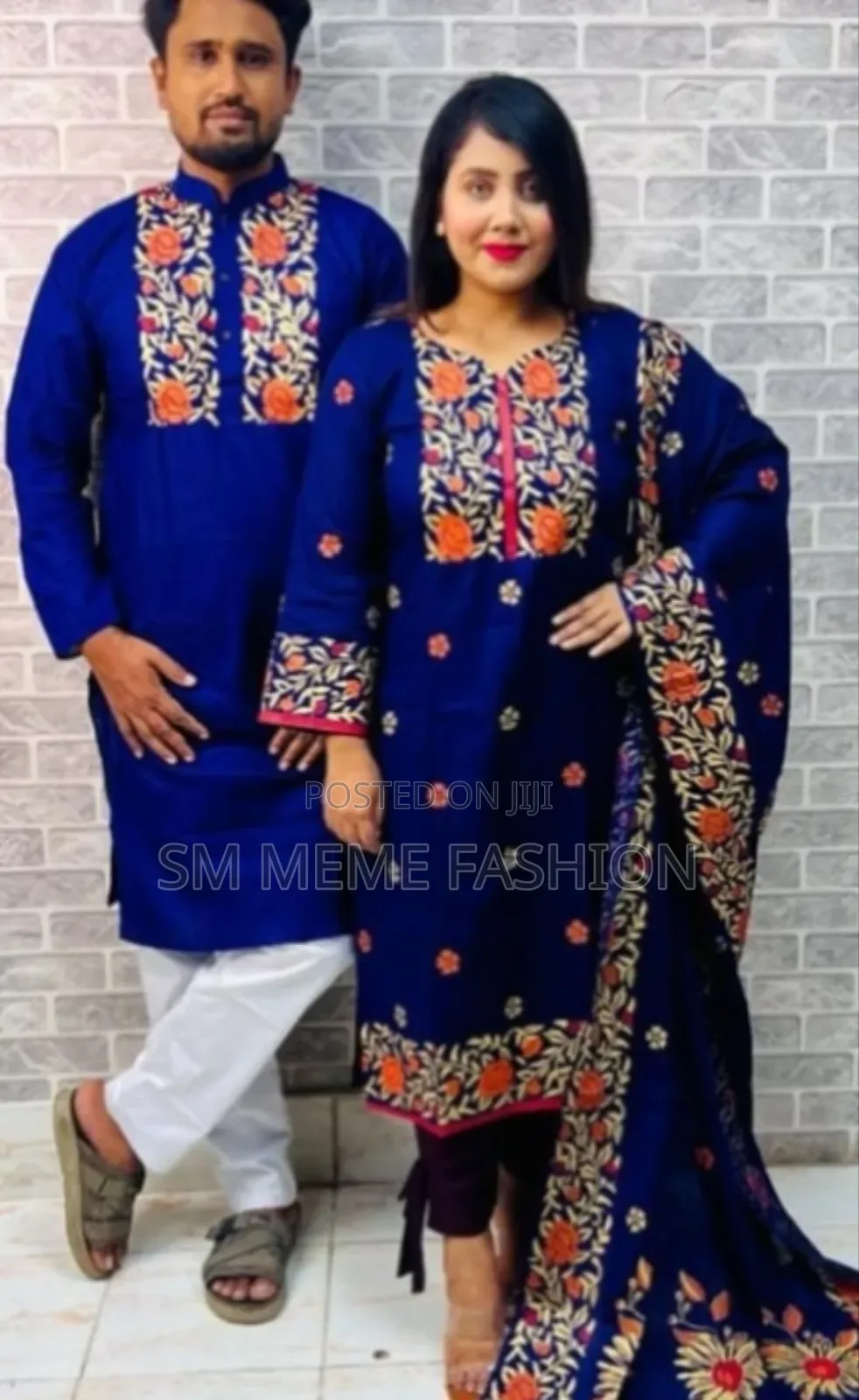 Jugolbondi Panjabi-Three Piece Couple Set