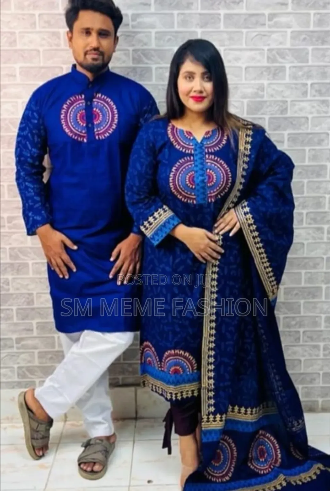 Jugolbondi Panjabi-Three Piece Couple Set