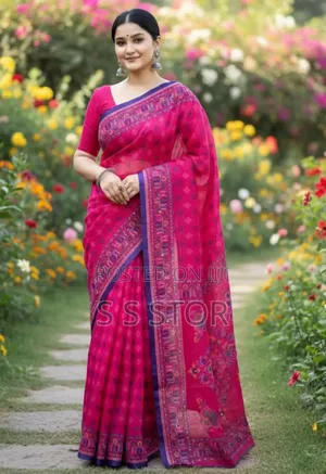 Photo - Premium Silk Boutique Skin Print Shari নতুন কালেকশন