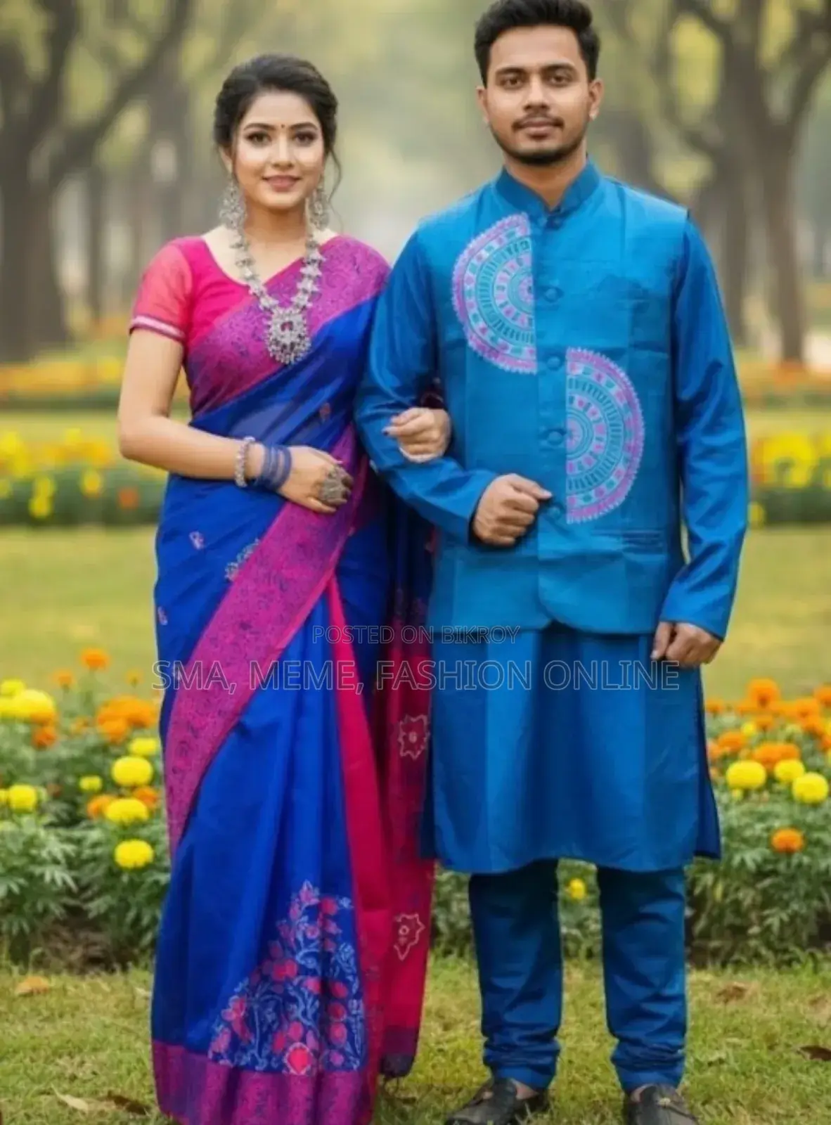 Sharee Panjabi Couple with Koti