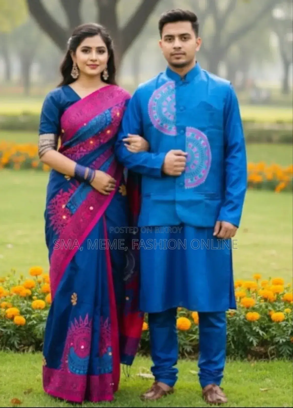 Sharee Panjabi Couple with Koti