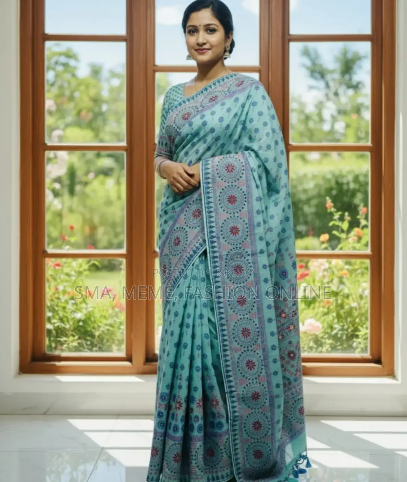 Premium Silk Boutique Skin Print Shari
