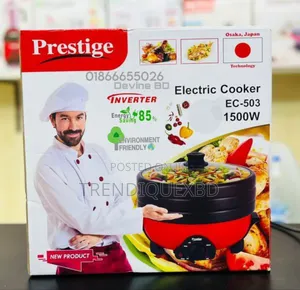 Prestige Ec-503 Electric Cooker (1500w) – 3 Pots, 2 Glass Lids, 5.5l