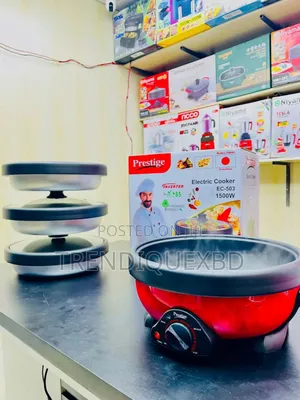 Prestige Ec-503 Electric Cooker (1500w) – 3 Pots, 2 Glass Lids, 5.5l