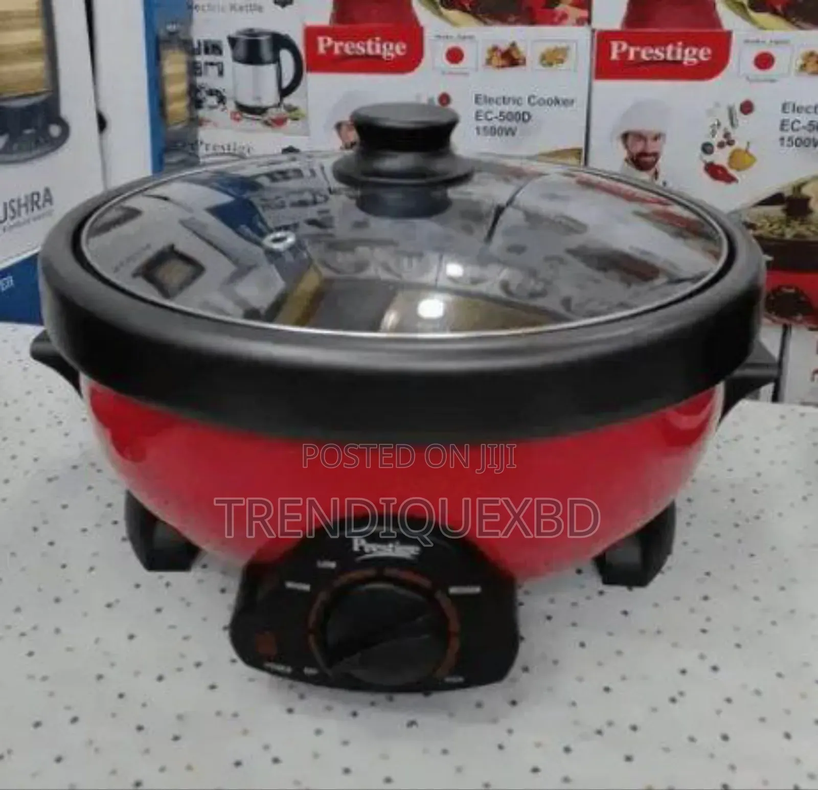 Prestige Ec-503 Electric Cooker (1500w) – 3 Pots, 2 Glass Lids, 5.5l