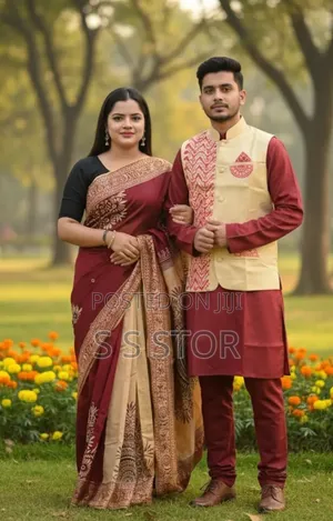 Photo - Sharee Panjabi Couple With Koti New Update Collection Girls