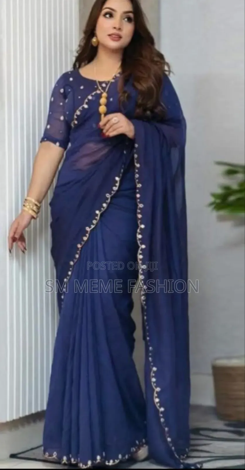 Semi Moslin Sharee With Blouse Piece
