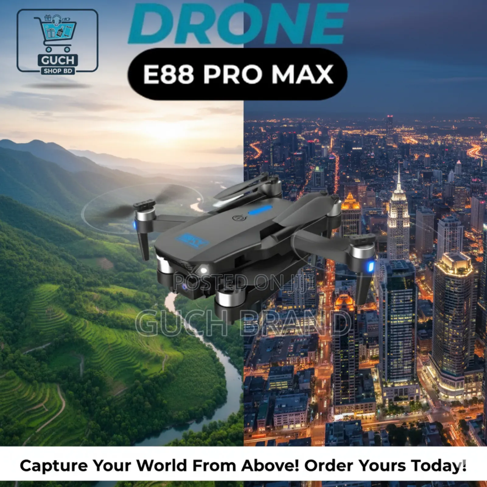 Product Details of E88 Pro Max Brusless Motor Drone, Dual
