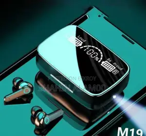 M19 TWS ব্লুটুথ ইয়ারবাডস (১০০%) অরিজিনাল