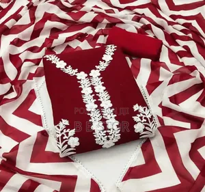 কাশ্মীরী আড়ি এম্ব্রডারী থ্রি-পিচ। নতুন আপডেট