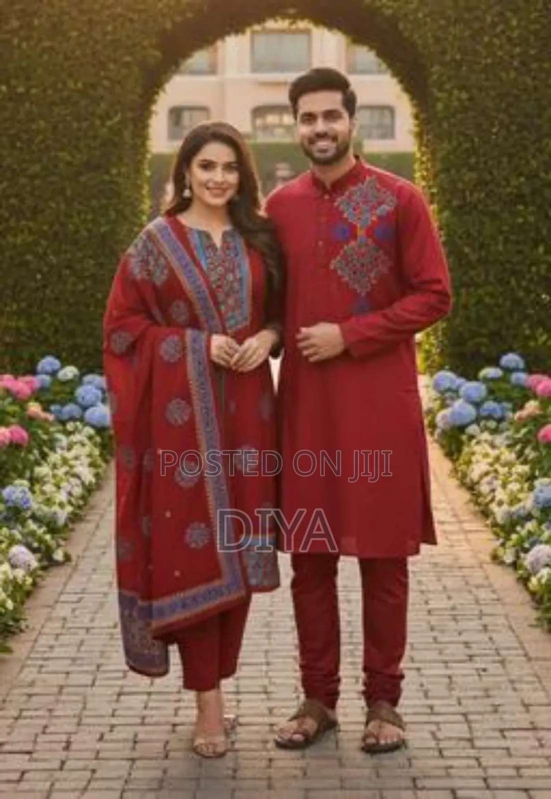 যুগলবন্দী পাঞ্জাবি-থ্রিপিস কাপল সেট