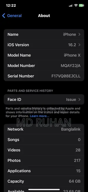 Apple iPhone X 64 GB White