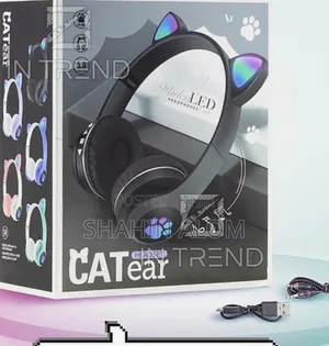 Ap-Techwireless Led Bluetooth Cat Ear Headphonesl Aga