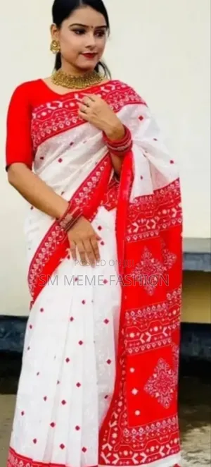 Half Silk Block Print Sharee