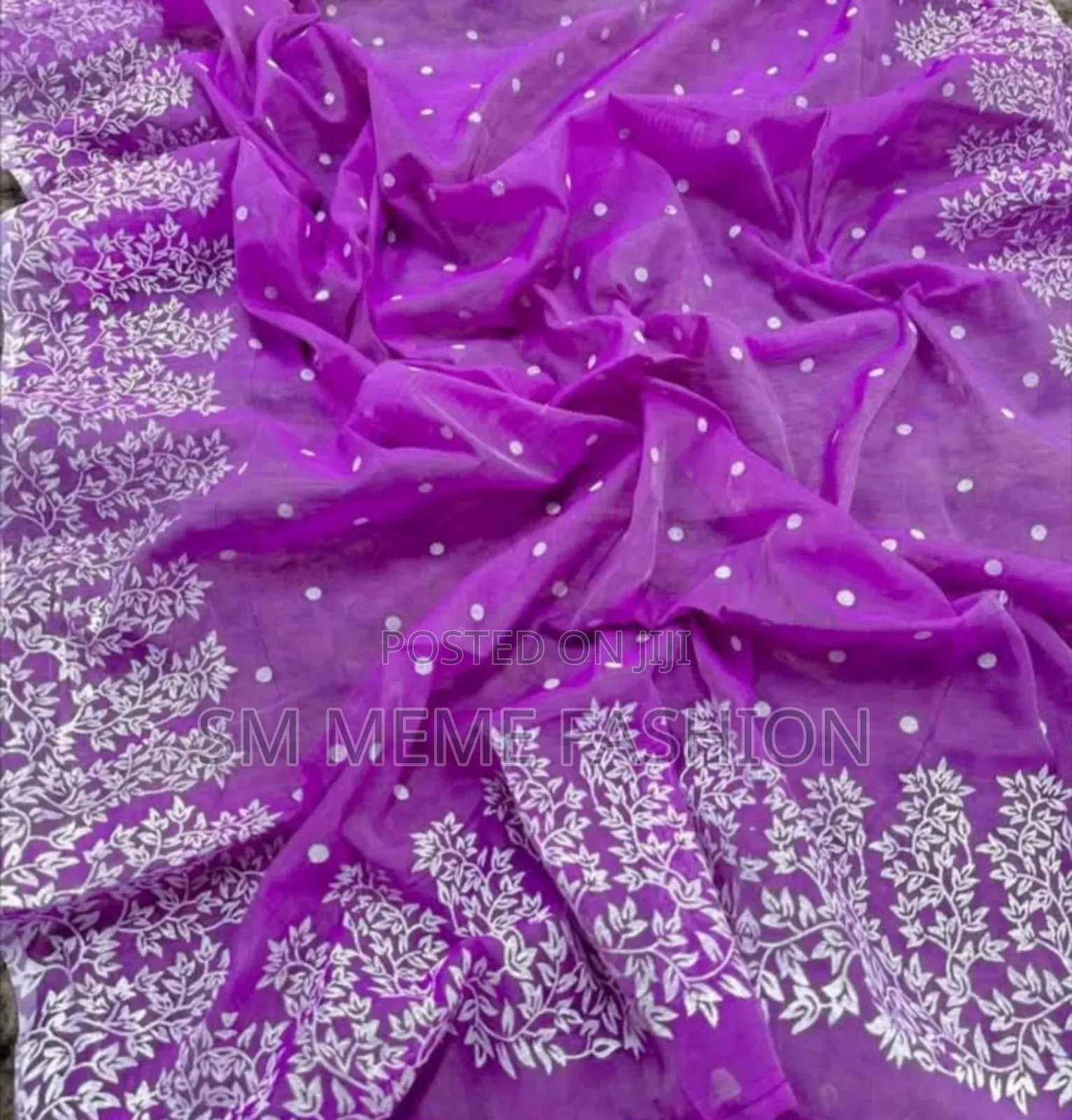 Half Silk Block Print Sharee
