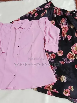 প্রিন্টের চেরি ফেব্রিক শার্ট স্কার্ট সেট R