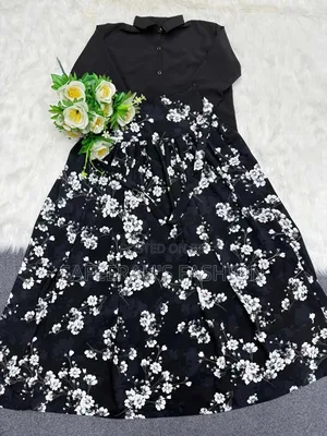 প্রিন্টের চেরি ফেব্রিক শার্ট স্কার্ট সেট R