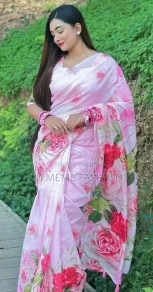 হাফ সিল্ক নকশী পাড় শাড়ি