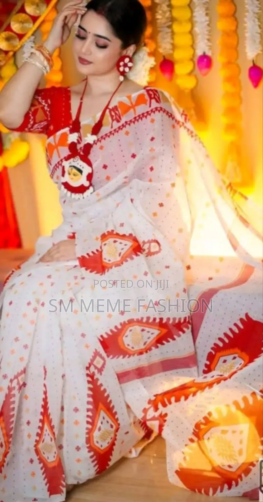 হাফ সিল্ক নকশী পাড় শাড়ি