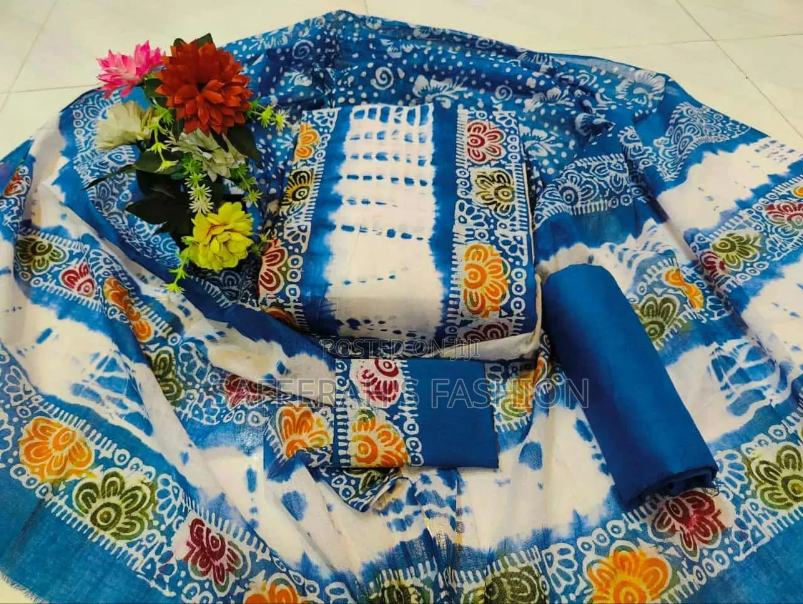 Vip মোমবাটিক থ্রি পিস Sj