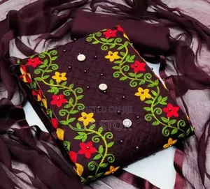 কাশ্মীরী আড়ি এম্ব্রডারী থ্রি-পিস নতুন কালেকশন