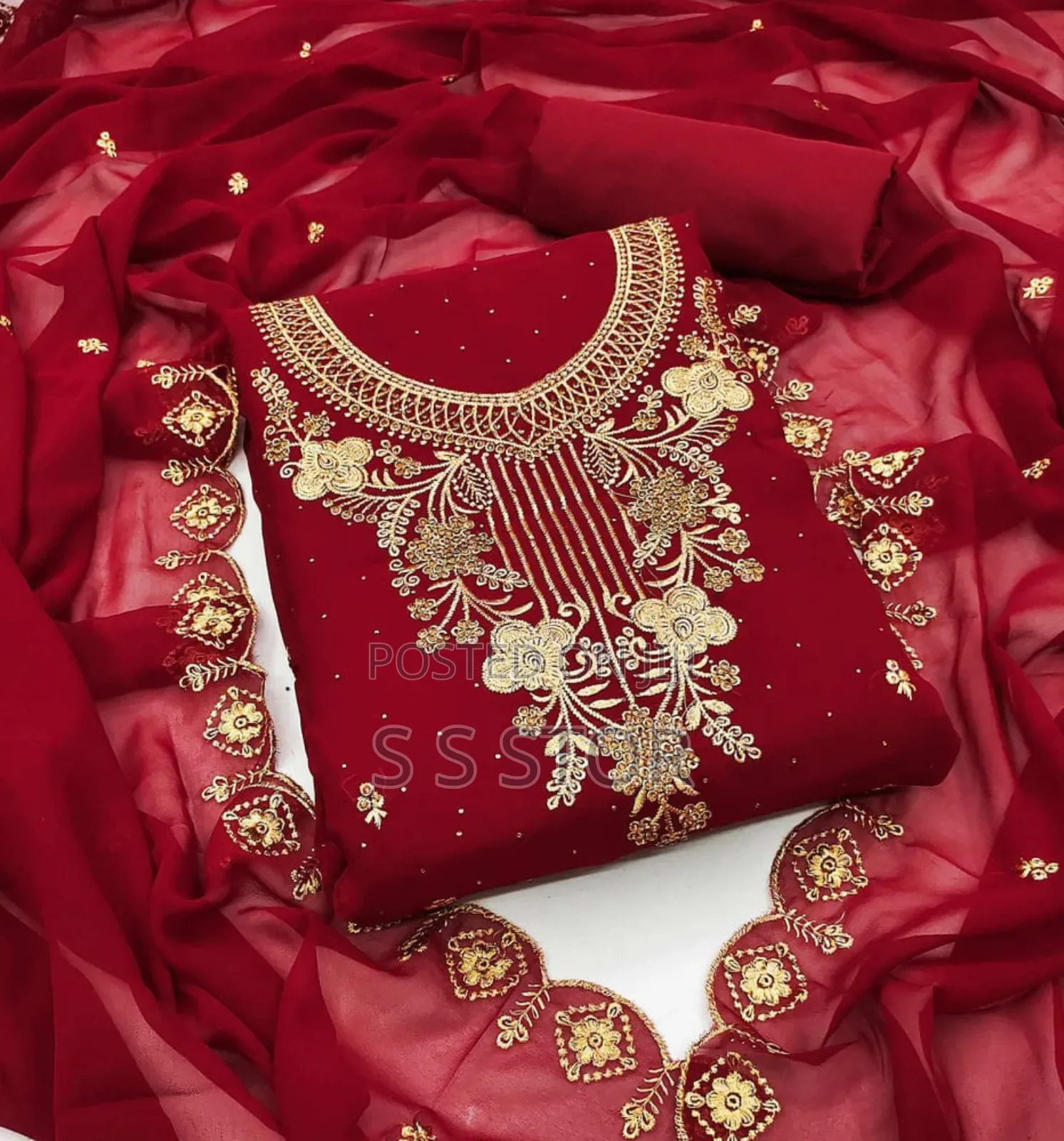 Georgette Embroidery Four Piece New Update Collection