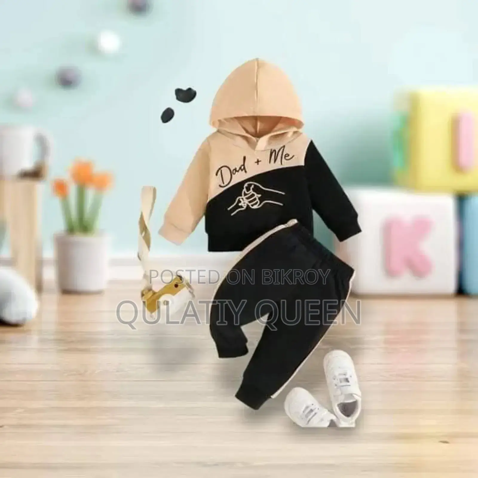 Elegant Stylish Baby Chain Hoody and Trouser Set